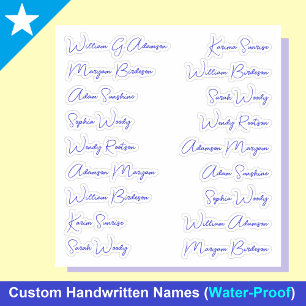 Modern 18 Full Names   Calligraphy Script Stickers