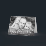 Modern 1-Photo Father's Day Card<br><div class="desc">Modern Father's day photo card featuring a beautiful brush script typeface and a full-bleed photo.</div>