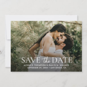 Modern 1 Photo QR Code Wedding Website Save The Date