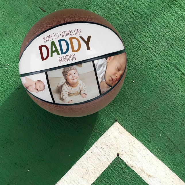 Modern | 1st Fathers Day Photo Collage Basketball (Creator Uploaded)