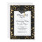 Modern 2015 Gold Black Graduation Party Invitation
