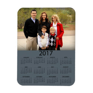 Modern 2017 Photo Calendar Magnet