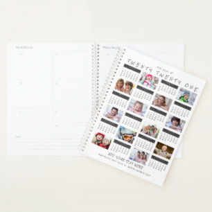 Modern 2021 Calendar Photo Collage Personalised Planner