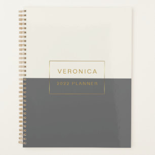 Modern 2022 Grey Monthly/Weekly  Planner
