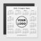 Modern 2023 Calendar Company Logo on White Magnet