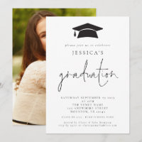 Modern 2024 Graduation Photo Mortar Board Cap