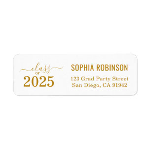 Modern 2025 Gold Script Typography Graduation