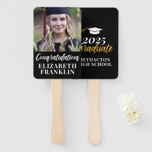 Modern 2025 Photo Graduation School Colours Hand Fan