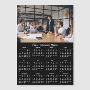 Modern 2026 Calendar Company Name Photo Magnet