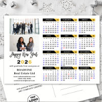 Modern 2026 Calendar Gold Black Business 2 Photo