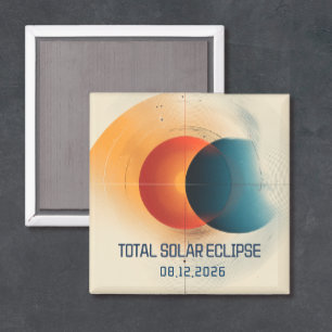 Modern 2026 Eclipse Souvenir Magnet