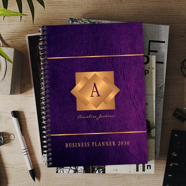 Modern 2026 gold monogram name script elegant planner (Creator Uploaded)
