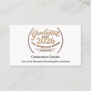 Modern 2026 Grad Details / Detalles Graduación Calling Card