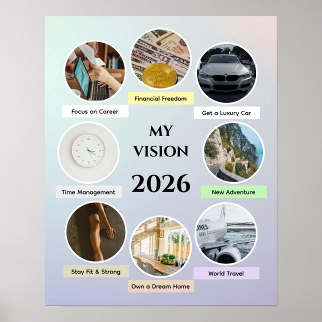 Modern 2026 Manifestation Poster | Aesthetic Soft  (Front)
