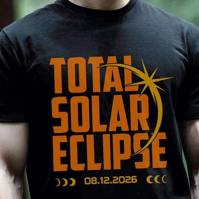 Modern 2026 Total Eclipse T-Shirt (Total Solar Eclipse 2026 Shirt)