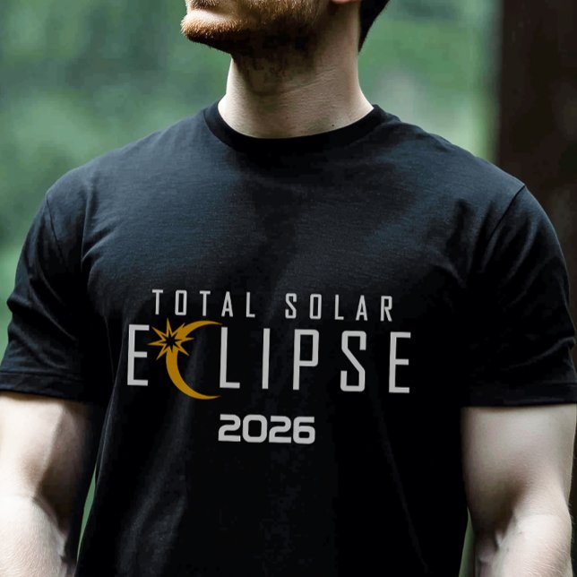 Modern 2026 Total Eclipse T-Shirt (Total Solar Eclipse 2026 Shirt)