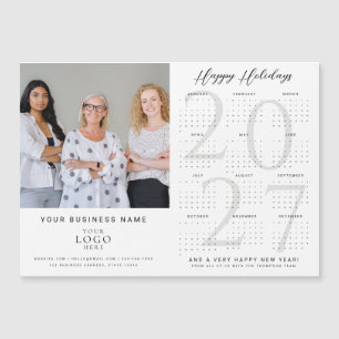 Modern 2027 Calendar Business Photo Logo Magnet