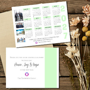 Modern 2027 Corporate Calendar Company Photo Logo Postcard