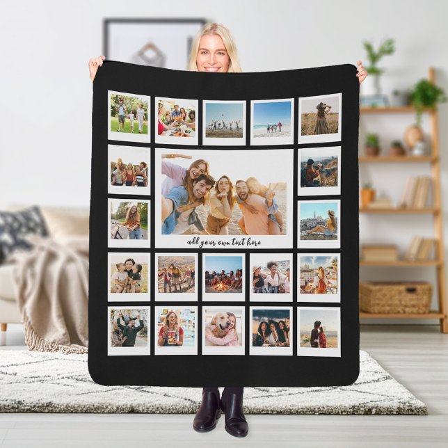 Modern 20 Photo Collage Sherpa Blanket (Creator Uploaded)