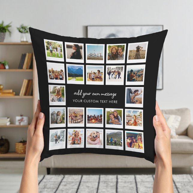 Modern 22 Picture Personalised Photo Collage Cushion (Creator Uploaded)