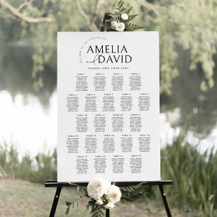 Modern 22 Tables Welcome Seating Chart