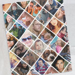 Modern 24 Photo Collage Fleece Blanket<br><div class="desc">Personalised fleecy blanket featuring a white background that can be changed to any colour,  and a 24 photo collage for you to add your own pictures.</div>