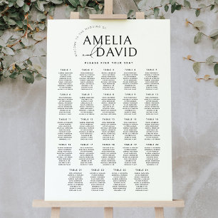 Modern 24 Tables Welcome Seating Chart