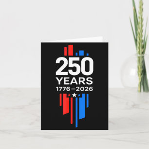 Modern 250 years usa design - 1776 to 2026 card