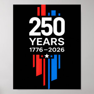 Modern 250 Years USA Design - 1776 to 2026 Poster
