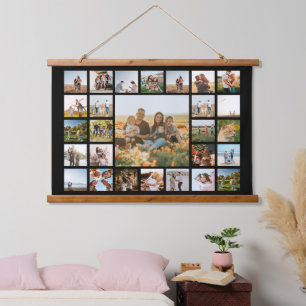 Modern 27 Photo Collage Hanging Tapestry