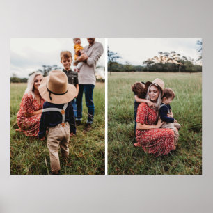 Modern 2 Family Photo Collage Design Your Own Poster