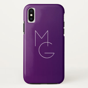 Modern 2 Initials   Deep Purple Subtle Ombre Case-Mate iPhone Case