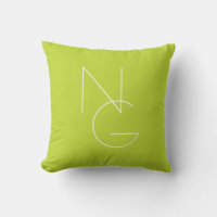 Modern 2 Overlapping Initials | Lime Green