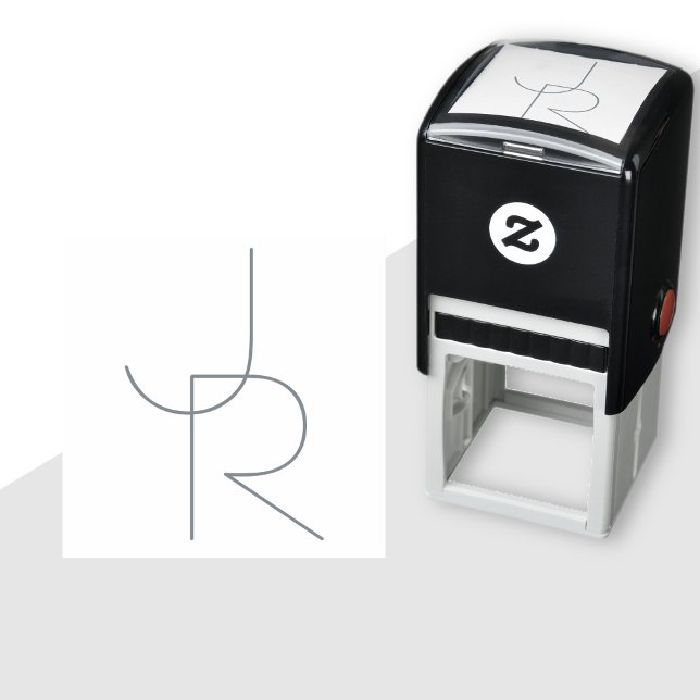 Modern 2 Overlapping Initials Self-inking Stamp (Creator Uploaded)
