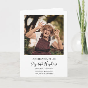 Modern 2 Photo Celebration of Life Folded Program Programme