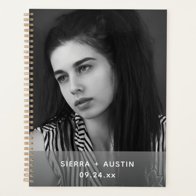 Modern 2 Photo Collage Personalised Planner (Front)