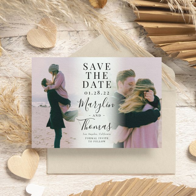 Modern 2 Photo Couple Save The Date (Creator Uploaded)