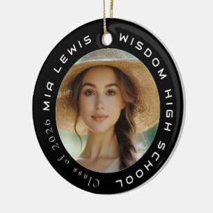 Modern 2 Photo Grad  Ceramic Tree Decoration