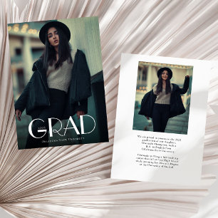 Modern 2 Photo Graduation Announcement