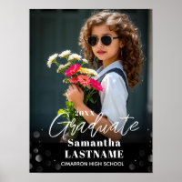 Modern 2 Photo Graduation Senior Photo Grad Invite