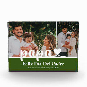 Modern 2 Photo Papa Father's Day Photo Block