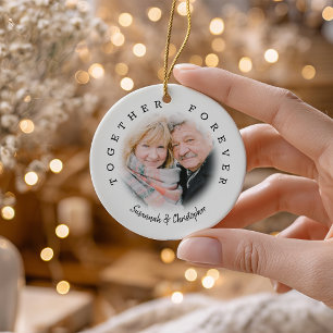Modern 2 Photo Together Forever Ceramic Tree Decoration