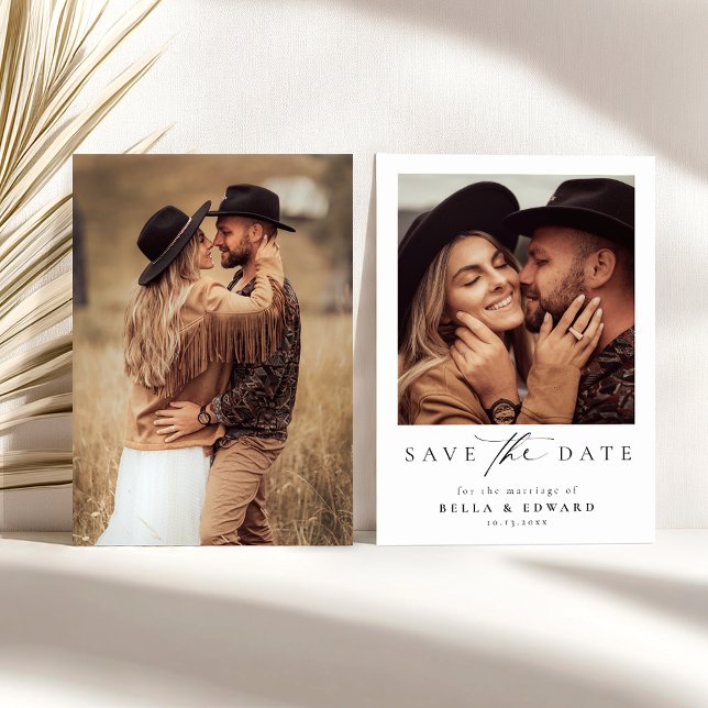 Modern 2 Photo Wedding Save the Date (Creator Uploaded)