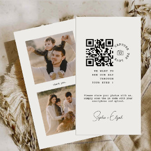 Modern 2 Photos Capture The Love QR code Encl Enc Enclosure Card