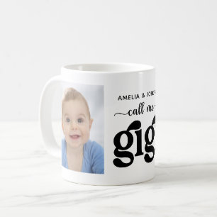 Modern 2 Photos Names Call Me Gigi Coffee Mug