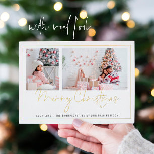 Modern 2 Photos Script Merry Christmas