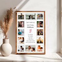 Modern 2nd Anniversary Custom Photo Collage