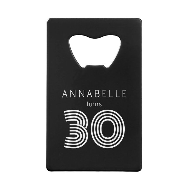 Modern 30th birthday black (Front)