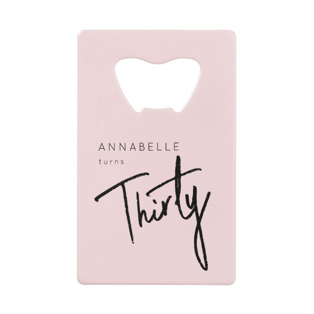 Modern 30th Thirty Thirtieth birthday party (Front)