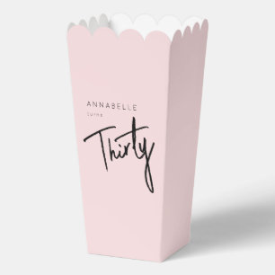 Modern 30th Thirty Thirtieth birthday party Favour Box